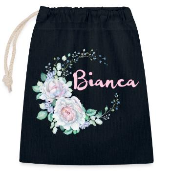 Für Bianca - Verschließbarer Geschenkbeutel aus Baumwolle (25x30cm) - Navy - Vorne