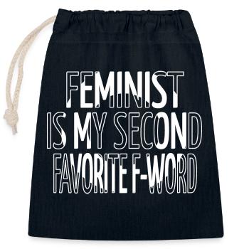 love abortion is healthcare all people humor - Closable cotton gift bag (25x30cm) - navy - Front