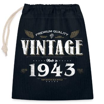 81 Jahre alter Jahrgang 1943 Limitierte Auflage 81. - Verschließbarer Geschenkbeutel aus Baumwolle (25x30cm) - Navy - Vorne