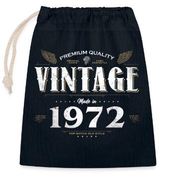 52 Jahre alter Jahrgang 1972 Limitierte Auflage 52. - Verschließbarer Geschenkbeutel aus Baumwolle (25x30cm) - Navy - Vorne