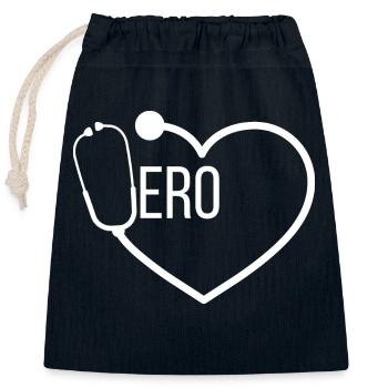 Hero Doktor Stethoskop - Verschließbarer Geschenkbeutel aus Baumwolle (25x30cm) - Navy - Vorne