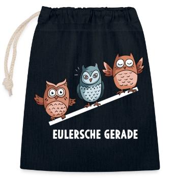 Eulersche Gerade Mathe Eulen Mathematik - Verschließbarer Geschenkbeutel aus Baumwolle (25x30cm) - Navy - Vorne