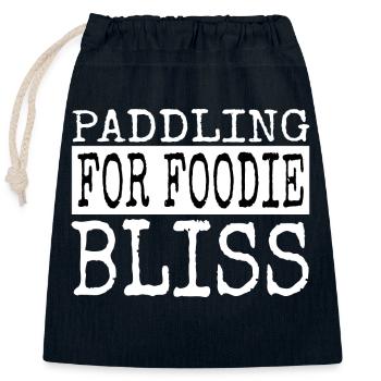 paddleboarding tips food blogs happy - Verschließbarer Geschenkbeutel aus Baumwolle (25x30cm) - Navy - Vorne
