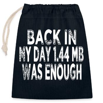 Informatics Programming Language Father - Closable cotton gift bag (25x30cm) - navy - Front