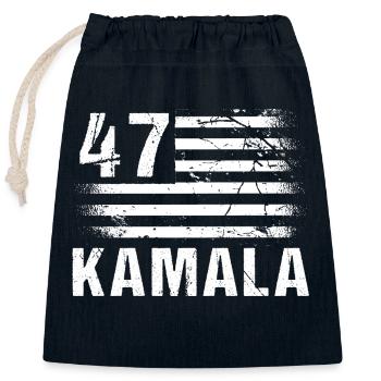Vintage US FLAGGE - Kamala Harris 2024 für - Verschließbarer Geschenkbeutel aus Baumwolle (25x30cm) - Navy - Vorne