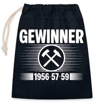 Erzgebirge Gewinner - Verschließbarer Geschenkbeutel aus Baumwolle (25x30cm) - Navy - Vorne