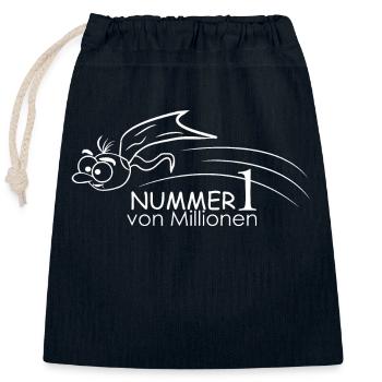nummer 1 von millionen Sperma lustig - Verschließbarer Geschenkbeutel aus Baumwolle (25x30cm) - Navy - Vorne