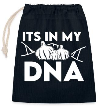 C’est dans mon 3e d’ail - Sac cadeau en coton avec cordon (25 x 30 cm) - bleu marine - Devant