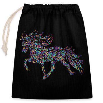 Tölter3 Confettis - Sac cadeau en coton avec cordon (25 x 30 cm) - noir - Devant
