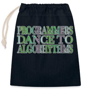 informatics nurse girl quote birthday present - Closable cotton gift bag (25x30cm) - navy - Front