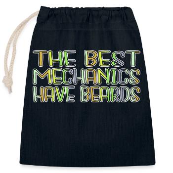 funny car mechanic baseballcoffeemug - Closable cotton gift bag (25x30cm) - navy - Front