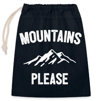 Berge bitte - Verschließbarer Geschenkbeutel aus Baumwolle (25x30cm) - Navy - Vorne