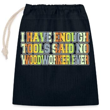 jackhammer plumber carpentry logging - Verschließbarer Geschenkbeutel aus Baumwolle (25x30cm) - Navy - Vorne