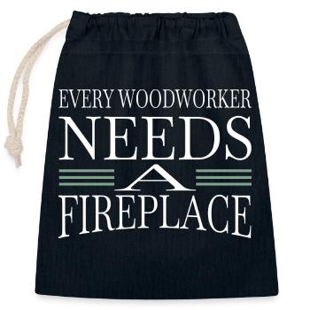 Chop Wood Carpenter Sweats à capuche et sweat-shirts - Sac cadeau en coton avec cordon (25 x 30 cm) - bleu marine - Devant