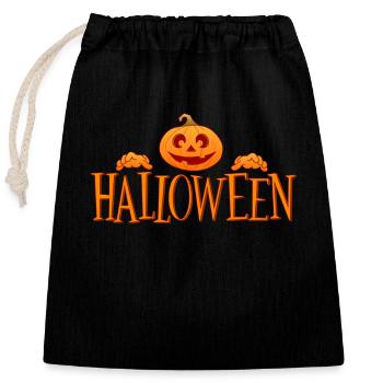 Terror of the Pumpkin Night - Closable cotton gift bag (25x30cm) - black - Front