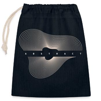 Abstract Design - Closable cotton gift bag (25x30cm) - navy - Front