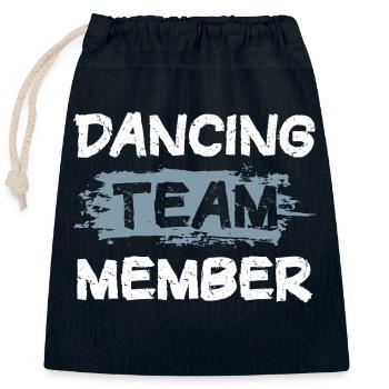 Dancing Team - Closable cotton gift bag (25x30cm) - navy - Front