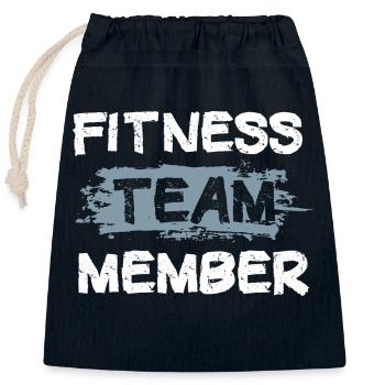 Équipe de conditionnement physique - Sac cadeau en coton avec cordon (25 x 30 cm) - bleu marine - Devant