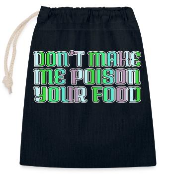 food funny sayings culinary art awesome - Closable cotton gift bag (25x30cm) - navy - Front