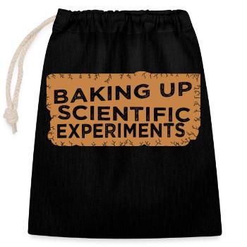 Bday Citation de la communauté scientifique Science - Sac cadeau en coton avec cordon (25 x 30 cm) - noir - Devant