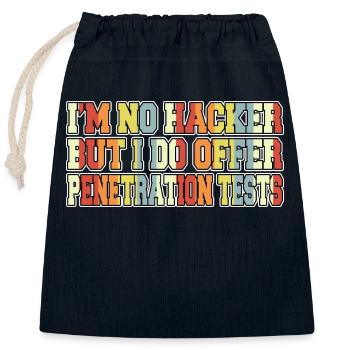 Anniversaire internet informatique - Sac cadeau en coton avec cordon (25 x 30 cm) - bleu marine - Devant