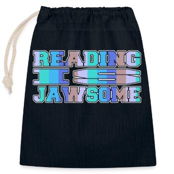 Lover Better Book Keeper Movies School Comics - Closable cotton gift bag (25x30cm) - navy - Front