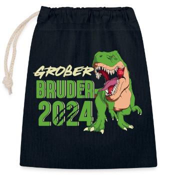Grand Frère 2024 - Sac cadeau en coton avec cordon (25 x 30 cm) - bleu marine - Devant