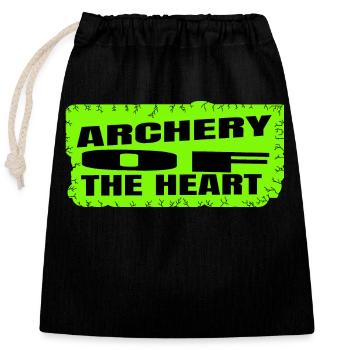 Love Quotes Joke Self-Love Archery Events - Closable cotton gift bag (25x30cm) - black - Front