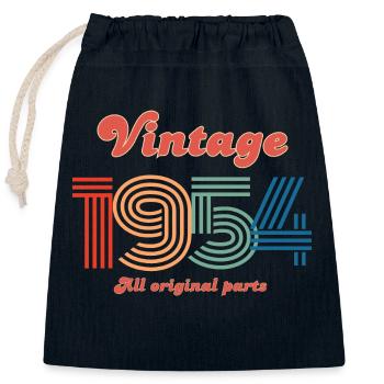 Jahrgang 1954 alle Originalteile - Verschließbarer Geschenkbeutel aus Baumwolle (25x30cm) - Navy - Vorne