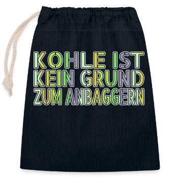 grüne lebensstiltipps geburtstagsgeschenkidee - Verschließbarer Geschenkbeutel aus Baumwolle (25x30cm) - Navy - Vorne