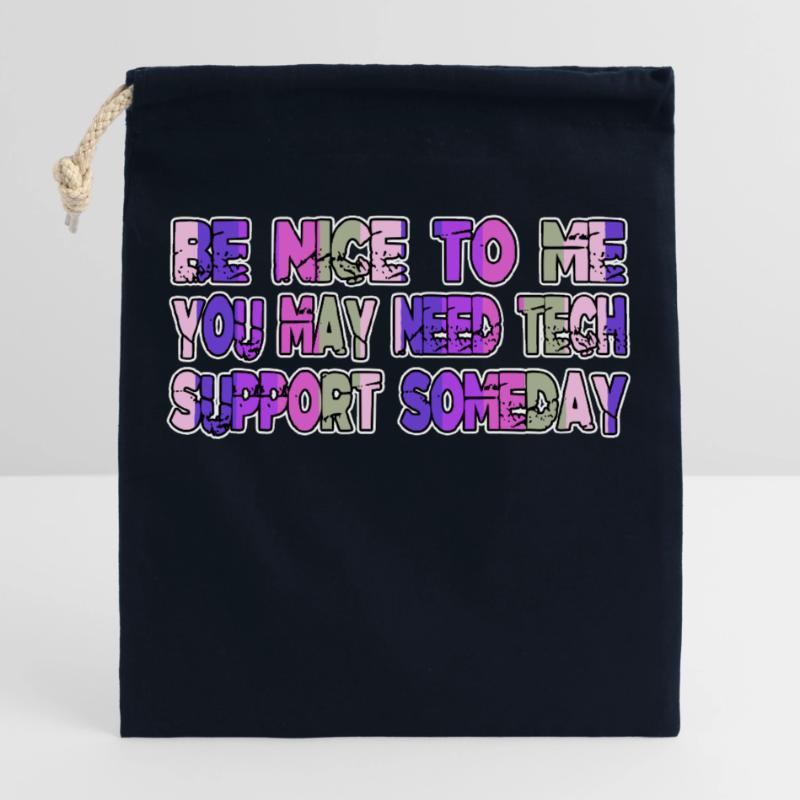 humor software architecture algorithm quote Closable cotton gift bag (25x30cm)