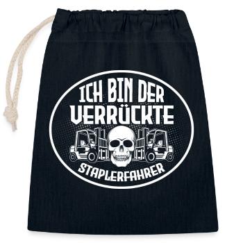 Gabelstaplerfahrer Lager Staplerschein - Verschließbarer Geschenkbeutel aus Baumwolle (25x30cm) - Navy - Vorne
