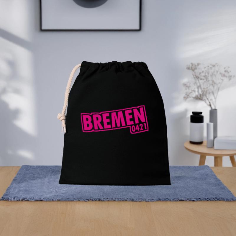 Bremen - 0421 - Area Code Closable cotton gift bag (25x30cm)