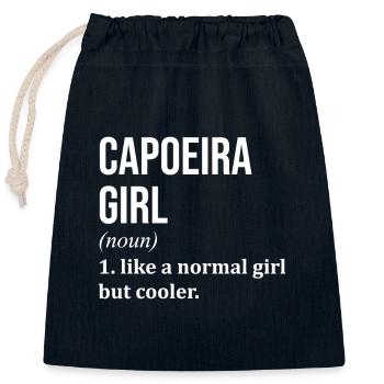 Capoeira - Verschließbarer Geschenkbeutel aus Baumwolle (25x30cm) - Navy - Vorne
