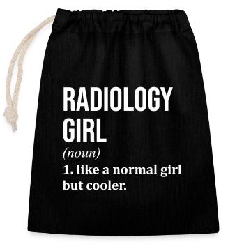 Radiologie Radiologie Radiologie - Sac cadeau en coton avec cordon (25 x 30 cm) - noir - Devant