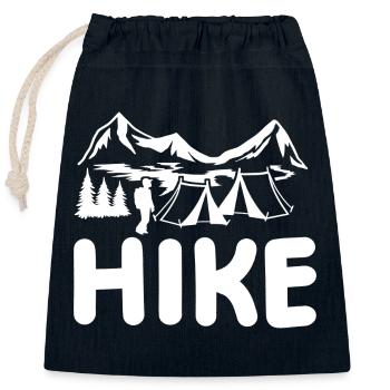 Camping Wanderung Wandern - Verschließbarer Geschenkbeutel aus Baumwolle (25x30cm) - Navy - Vorne
