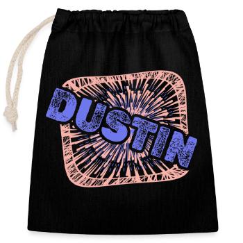 Dustin - Verschließbarer Geschenkbeutel aus Baumwolle (25x30cm) - Schwarz - Vorne