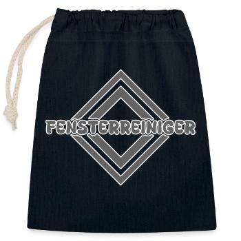 Window cleaner as a job - Closable cotton gift bag (25x30cm) - navy - Front