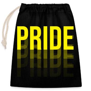 Typographie de la Gay Pride - Sac cadeau en coton avec cordon (25 x 30 cm) - noir - Devant