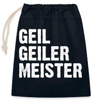 Meister - Verschließbarer Geschenkbeutel aus Baumwolle (25x30cm) - Navy - Vorne