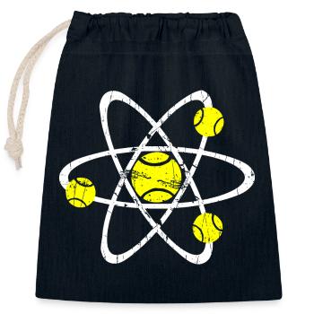 Maillot Tennis Physics blanc - Sac cadeau en coton avec cordon (25 x 30 cm) - bleu marine - Devant