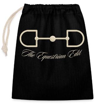 Horse Bit The Equestrian Edit - Closable cotton gift bag (25x30cm) - black - Front