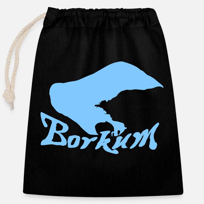Bokum Tattoo - Closable cotton gift bag (25x30cm) - black