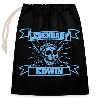 Carnival Edwin - Closable cotton gift bag (25x30cm) - black - Front