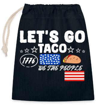 Lass uns taco gehen - Verschließbarer Geschenkbeutel aus Baumwolle (25x30cm) - Navy - Vorne