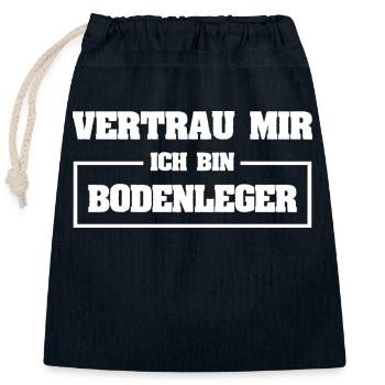 Flooring installers as funny - Closable cotton gift bag (25x30cm) - navy - Front