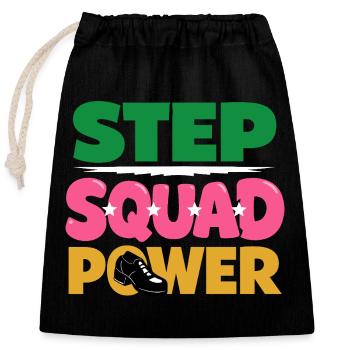 Irish Dance Step-dancing Celtic Fan - Closable cotton gift bag (25x30cm) - black - Front