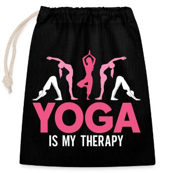 Yoga-Meditationstraining Yoga-Liebhaber-Yoga-Kurs - Verschließbarer Geschenkbeutel aus Baumwolle (25x30cm) - Schwarz - Vorne