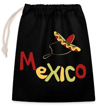 Viva Mexico Traditional Culture Gift America - Closable cotton gift bag (25x30cm) - black - Front