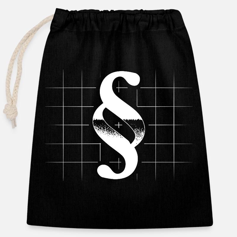 Article | Avocats de droit Cadeaux - Sac cadeau en coton avec cordon (25 x 30 cm) - noir